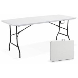 Table pliante de camping Economique - Blanc