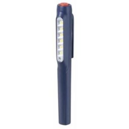 Kraftwerk - Lampe stylo 6+1 leds rechargeable noir - 32058B