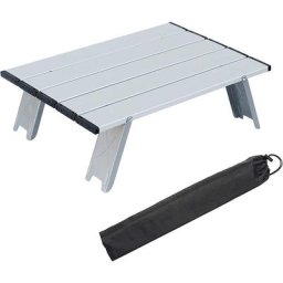 BDD - Table de plage personnelle, mini petite table de camping portable pliable en aluminium