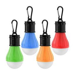 Lot de 4 lampes de camping à mousqueton (rouge bleu vert orange), lampes de camping à led avec