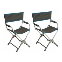 Pack Antarion 2 Fauteuils pliants Camping Pêche Confort Saint-Tropez - Bleu