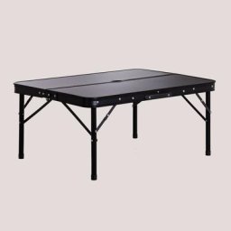 Sklum - Table de Camping Rectangulaire Pliable et Réglable en mdf et Aluminium (90x60 cm) Maule