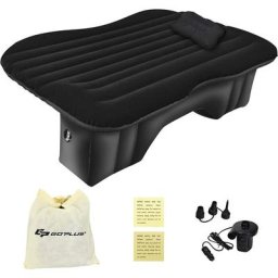 Costway - Matelas Gonflable Voiture avec 12V Pompe Électrique, Lit Gonflable Surface de Flocage
