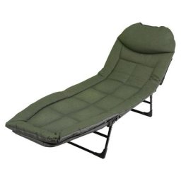 Chaise à carpe rembourrée Chaise de pêcheur Bedchair 200x64x32cm Fauteuil de pêche Angelspezi