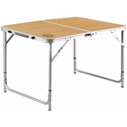 Table de camping pliable 6 places - O'Camp - Forme valise - Dimensions : 120 x 60 x 70 cm - Brun