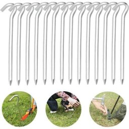 BSR - Sardines Camping, Sardines Piquet Tente, Piquet de Tente, 14 Pièces Clous de Tente, Piquets