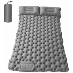 Ayyqh - Matelas de camping pour 2 personnes avec oreiller pneumatique Matelas pneumatique portable