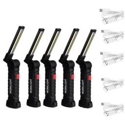 Baladeuse de chantier 5Pcs cob Lampes cob Torche Rechargeable Lampe de Travail d'Inspection