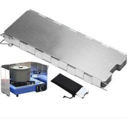 Pare-Vent Pliable en Alliage daluminium, 16 Plaques Pare-Vent de Camping pour Rechaud de Camping,
