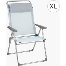 Lafuma Mobilier - Fauteuil camping pliable alu cham xl - Ciel Tube Alu Brut