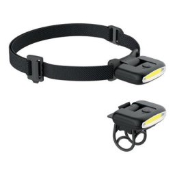 Lampe frontale led 2 en 1 pour vélo rechargeable usb, 170 Lumens - FR200VEL - Xanlite