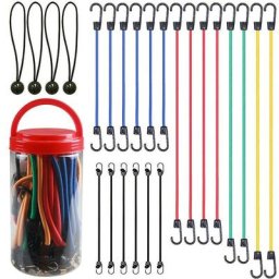 Lot géant de 24 tendeurs et sandows colorés