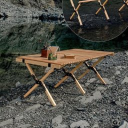 Haloyo - Table de camping jardin pique-nique pliante en bois table de pique-nique pliable 120*60cm