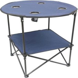 Table camping pliante en tissu bleu - bleu