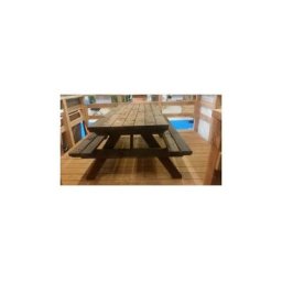Table Banc de Pique-Nique 6 pers. pmr Douglas Autoclave Marron 2m