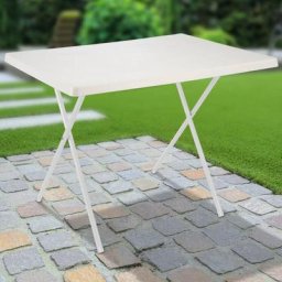 Maisonchic - Table pliable réglable de camping | Table de pique nique Blanc 80x60x51/61 cm 61711