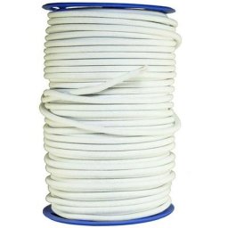 TECPLAST Sandow élastique Blanc 20 mètres 9SW - Qualité PRO - Tendeur pour bâche de diamètre 9 mm