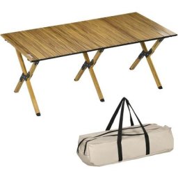 Outsunny - Table de camping pique-nique jardin pliable en aluminium avec sac de transport - dim.