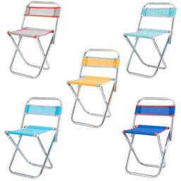 BSR - Tabouret pliant portable Chaise de pêche pliante Chaise portable en acier inoxydable pour les