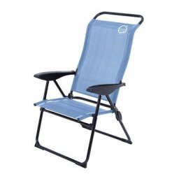 O'camp - Fauteuil de camping 5 positions pliable Bleu - Dimensions : 70 x 62 x 105 cm - Bleu