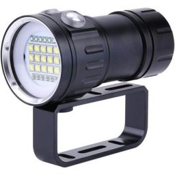 Lampe de poche de plongée, ipx8 18000lm 500m lampe de poche imperméable à l'eau lumière sous
