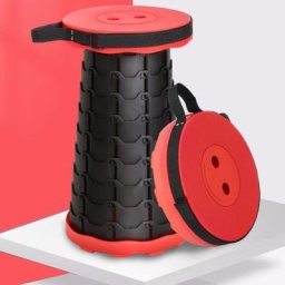 Tabouret Pliant Portable Charge maximale 220kg Hauteur Réglable pour Cuisine, Randonnée de Plein