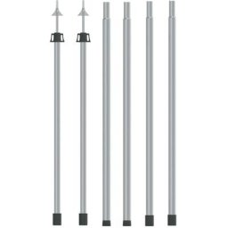 Mâts de bâche télescopiques 102-260 cm 2 pcs Aluminium FF315219FR - Topdeal