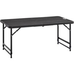 Outsunny - Table de jardin pliable 4 personnes table de camping pliable hauteur réglable acier