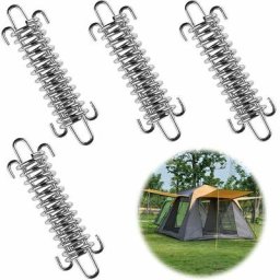 4 Pices Boucle Ressort De Tente, Tendeur De Ressort En Acier Inoxydable, Auvent Boucle De