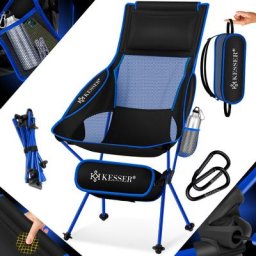 Chaise de camping pliable rabattable avec grand dossier Chaise de pêche transportable Chaise de