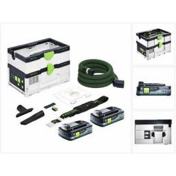 Ctlc sys Aspirateur sans fil 36V (2x 18 v) Classe de poussière l + 2x Batteries 4,0 Ah - sans