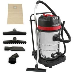 Monster Shop - maxblast Aspirateur Industriel de 80 Litres 3000W en Acier Inoxydable et