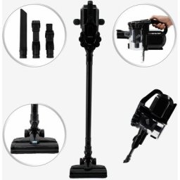 Aspirateur sans Fil à Batterie Noir Balais électriques Aspirateur 2en1 Chargeur Mural sans Fil sans
