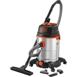 Black&decker - Aspirateur eau et poussiere 1600 w cuve 30 l en inox avec prise pour outil