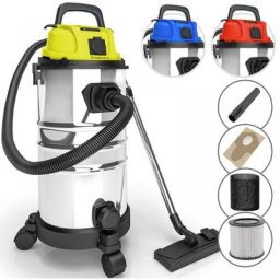 Aspirateur Industriel - 30 l, Fonction de Soufflage, 2300 w, 3 Filtres, avec Kit de Nettoyage, en