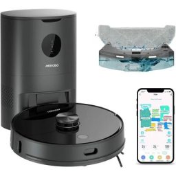 T10+ - Aspirateur Robot Laveur Connecté 3 en 1 - Station de Vidage - Navigation lds Intelligente