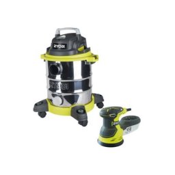 Ryobi - Pack Aspirateur eau et poussière - 1250W - 20L - RVC-1220I-G - Ponceuse excentrique