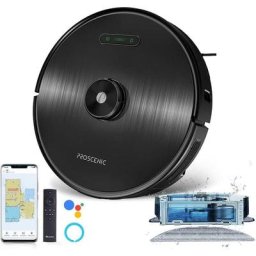 Proscenic - M8 - Aspirateur Robot Laveur - Aspiration forte 3000Pa - Cartographie et Navigation