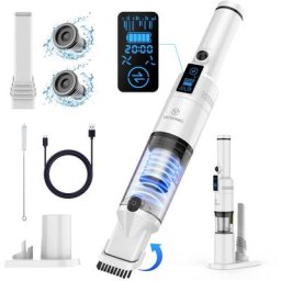 Aspirateur à main sans fil H2 - 13000Pa/100W, Aspirateur de voiture portable avec station de