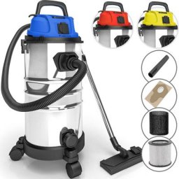 Aspirateur Industriel - 30 l, Fonction de Soufflage, 2300 w, 3 Filtres, avec Kit de Nettoyage, en