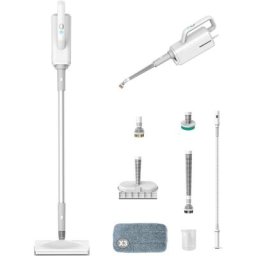 Balai vapeur avec nettoyeur vapeur à main, Temps de Chauffe: 20S, 370 ml, 1500 w, 99,9% des