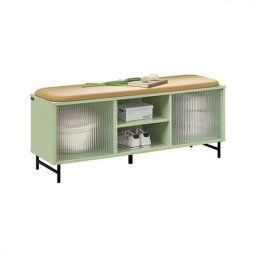 Banc de Rangement à Chaussure, Commode à Chaussure, Meuble Bas Entrée, Banquette Rembourré sur
