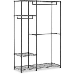 Armoire De Rangement Penderie Ouverte Portant à Vêtements Avec Étagère 270 kg - Noir
