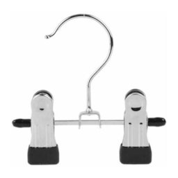 Cintre réglable à double pince pour pantalons, bottes, jupe, cintre avec pince antidérapante
