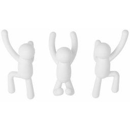 Patère bonhomme Buddy (Lot de 3) - Blanc
