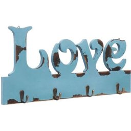 Porte-manteau mural love 50x23 cm Vidaxl Blue
