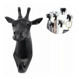 Porte-manteau et porte-manteau Porte-serviettes Crochet mural Porte-manteau Animal Clé Girafe noire