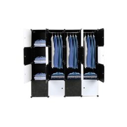 Approfondi 4 couches 16 grilles taille 35 45 cm - avec 3 tringles Rubik's cube garde-robe fil