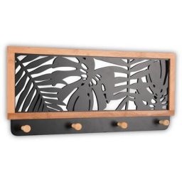 Mirrors And More - Leika - Porte-manteaux - Naturel/Noir - 47x22cm - Naturel/Noir