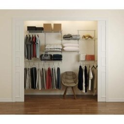 Dressing crémaillères modulables blanc 47 pièces 2,38x1,22M en kit - Blanc